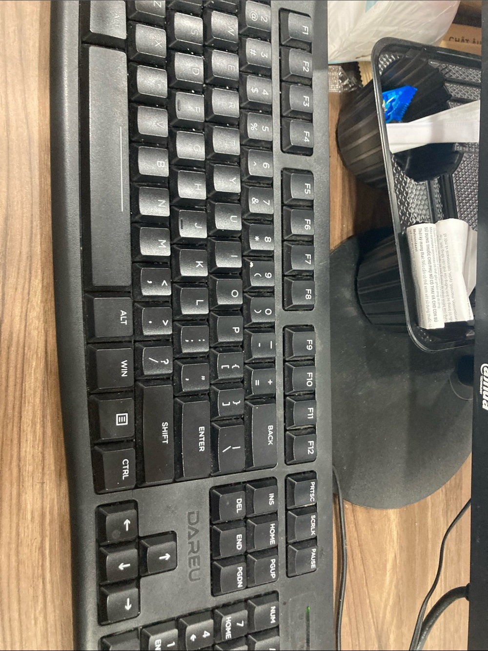 Black Wired USB Keyboard - Full-Size Layout